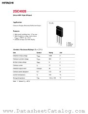 2SC4928 datasheet pdf Hitachi Semiconductor