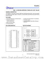 W2465AK-12 datasheet pdf Winbond Electronics