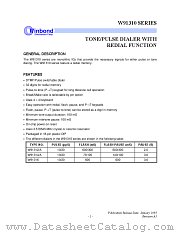W91312 datasheet pdf Winbond Electronics