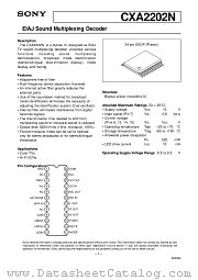 CXA2202N datasheet pdf SONY
