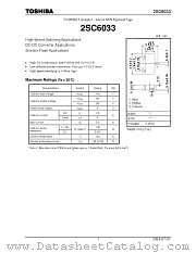 2SC6033 datasheet pdf TOSHIBA