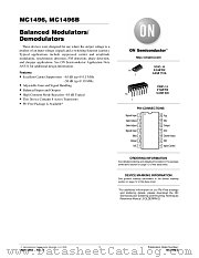 MC1496DR2G datasheet pdf ON Semiconductor