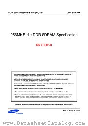 K4H560438E-TC/LA2 datasheet pdf Samsung Electronic