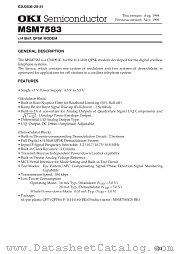 MSM7583GS-BK datasheet pdf OKI electronic componets