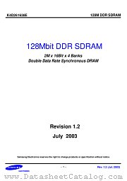 K4D261638E-TC36 datasheet pdf Samsung Electronic