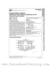 LMX2372SLBX datasheet pdf National Semiconductor