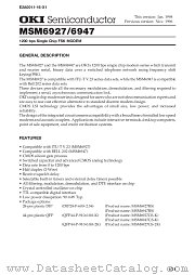 MSM6927GS-2K datasheet pdf OKI electronic componets