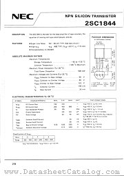 2SC1844 datasheet pdf NEC