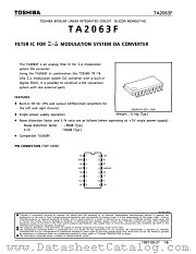 TA2063 datasheet pdf TOSHIBA