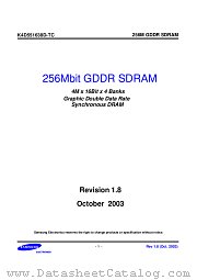 K4D551638D-TC33 datasheet pdf Samsung Electronic