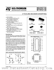 M54HC138F1R datasheet pdf ST Microelectronics