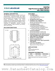DS2764BX/T&R datasheet pdf MAXIM - Dallas Semiconductor