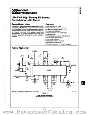 LM4500AN datasheet pdf National Semiconductor