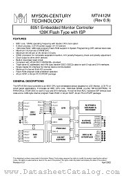 MTV412MF128 datasheet pdf MYSON TECHNOLOGY