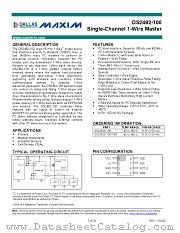 DS2482S-100/T&R datasheet pdf MAXIM - Dallas Semiconductor