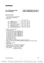 HYB3116160BST-60 datasheet pdf Siemens