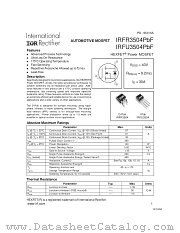 IRFU3504PBF datasheet pdf International Rectifier