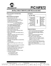 PIC16F872T/SO datasheet pdf Microchip