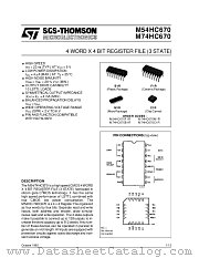 M54HC670F1R datasheet pdf ST Microelectronics