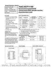 74ACT11160 datasheet pdf Philips