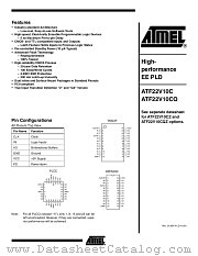 ATF22V10C-7JC datasheet pdf Atmel