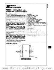 ADD3501 datasheet pdf National Semiconductor