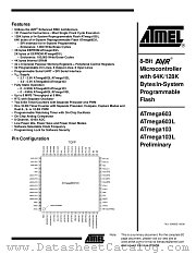 ATMEGA103-6AI datasheet pdf Atmel