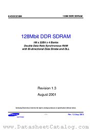 K4D263238M-QC60 datasheet pdf Samsung Electronic