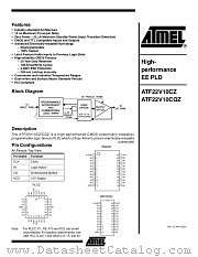 ATF22V10CZ-15JC datasheet pdf Atmel
