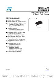 M29W008ET70N1E datasheet pdf ST Microelectronics