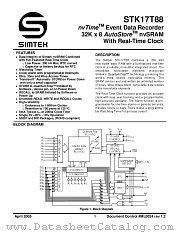 STK17T88 datasheet pdf SIMTEK