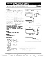 CXK58256P-12 datasheet pdf SONY