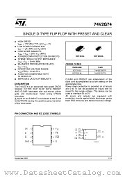 74V2G74 datasheet pdf ST Microelectronics