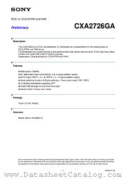 CXA2726GA datasheet pdf SONY