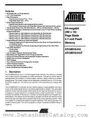 AT49BV6416-70TI datasheet pdf Atmel