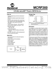 MCRF200I/WF00A datasheet pdf Microchip