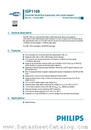 ISP1109BS datasheet pdf Philips
