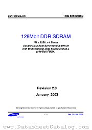 K4D263238A-GC40 datasheet pdf Samsung Electronic