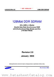 K4D26323RA-GC2A datasheet pdf Samsung Electronic