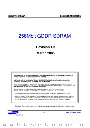 K4D553238F-GC36 datasheet pdf Samsung Electronic