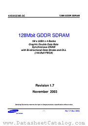 K4D263238E-GC45 datasheet pdf Samsung Electronic