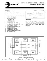MT8960AE datasheet pdf Mitel Semiconductor