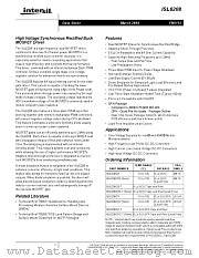 ISL6208CR-T datasheet pdf Intersil