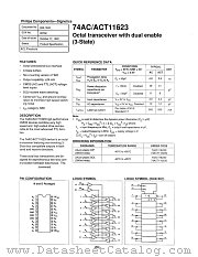 74AC11623N datasheet pdf Philips