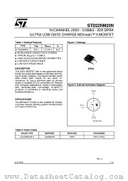 STD22NM20NT4 datasheet pdf ST Microelectronics