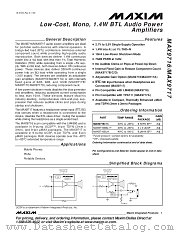 MAX9717BEUA datasheet pdf MAXIM - Dallas Semiconductor