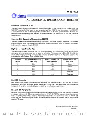 W83759 datasheet pdf Winbond Electronics