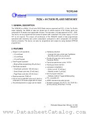 W39L040P-70B datasheet pdf Winbond Electronics