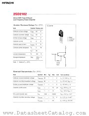 2SD2102 datasheet pdf Hitachi Semiconductor