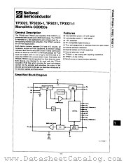 TP3021-1 datasheet pdf National Semiconductor